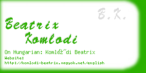 beatrix komlodi business card